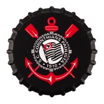 Ímã Cerâmica Forma Tampa Garrafa 7.5cm - Corinthians