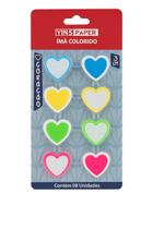 Ímã Colorido Coração 3cm 8 Unidades Ímã Colorido Coração 3cm 8 Unidades