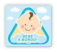 Ímã De Carro Bebê A Bordo - Aplique E Retire - Modelo Menino Ímã De Carro Bebê A Bordo - Aplique E Retire - Modelo Menino
