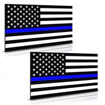 Ímã de carro Venicor Reflective Thin Blue Line American Flag