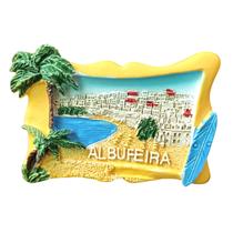 Ímã de geladeira 3D Albufeira Beach Resin Palm Tree 7.7x4.6cm Ímã de geladeira 3D Albufeira Beach Resin Palm Tree 7.7x4.6cm
