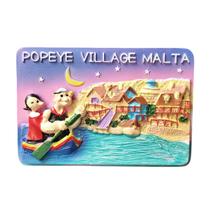 Ímã de geladeira 3D Popeye Village Malta, resina decorativa Ímã de geladeira 3D Popeye Village Malta, resina decorativa