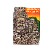 Imã de geladeira 3D Resin AngkorSwat Cambodia Landmark 60g