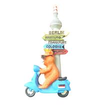 Ímã de geladeira Berlin TV Tower Bear Scooter 3D Resin 50g Ímã de geladeira Berlin TV Tower Bear Scooter 3D Resin 50g