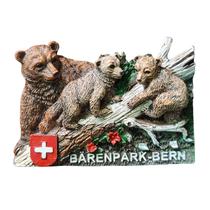 Ímã de geladeira Bern Switzerland Bear Park 3D Resin 6.6x4.6cm