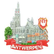 Ímã de geladeira, Catedral da Bélgica, Antuérpia, 7x7,5 cm, resina 3D Ímã de geladeira, Catedral da Bélgica, Antuérpia, 7x7,5 cm, resina 3D