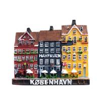 Ímã de geladeira Copenhague, Dinamarca, Canal View, resina 3D
