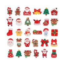 Imã De Geladeira De Natal, Presente, Figurinha De Comida, Adesivo De Resina, 10, 20, 50 Peças,