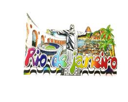Imã de Geladeira Decoração Lembrança Rio De Janeiro Cristo Redentor - Corban