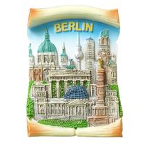Ímã de geladeira feito à mão em Berlim 3D Resin Scenic Berlin Land