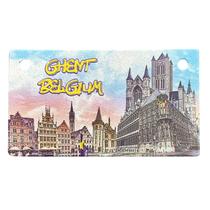 Ímã de geladeira Gent Belgium 3D Metal Decorativo 10x5,6cm Ímã de geladeira Gent Belgium 3D Metal Decorativo 10x5,6cm