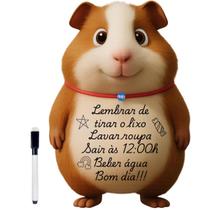 Ímã De Geladeira Hamster Grande - Lousa Magn. Branco Hamster