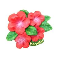 Imã de geladeira Hawaii Hibiscus Flower 3D Resin 7x6cm 20g Imã de geladeira Hawaii Hibiscus Flower 3D Resin 7x6cm 20g