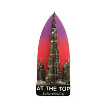 Imã de geladeira Khalifas Dubai Landmark 3D Souvenir 4x9,5 cm Imã de geladeira Khalifas Dubai Landmark 3D Souvenir 4x9,5 cm