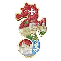 Ímã de geladeira Malta Souvenir 3D Resin Seahorse Design