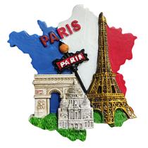 Ímã de geladeira Paris Torre Eiffel Arc de Triomphe Resina 3D