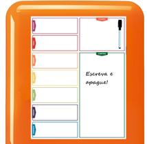 ímã de geladeira planner calendário semanal recados mag