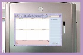 Ima de Geladeira Planner semanal com caneta apagadora
