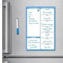 Ímã de geladeira porta recados planner 20 x 30cm modelo azul
