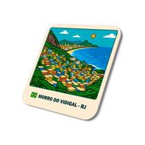 Imã de Geladeira Souvenir Turismo Morro do Vidigal RJ 5x5cm