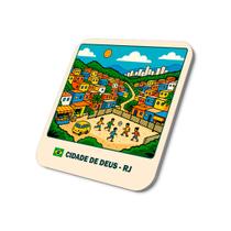 Imã de Geladeira Turismo Cidade de Deus Rio de Janeiro 5x5cm Imã de Geladeira Turismo Cidade de Deus Rio de Janeiro 5x5cm