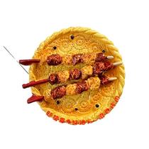 Ímã de geladeira Xinjiang BBQ Skewers 3D Resin Food Magnet