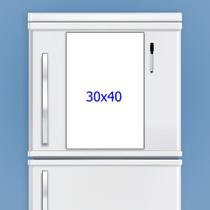 Imã de geladeiras decorativo porta recados escreve apaga branco total 30x40cm
