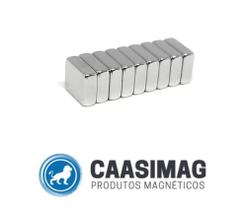 Imã de Neodimio Bloco 19x14x5mm 1 peça - Caasimag Produtos Magnéticos