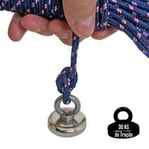 Imã De Neodímio Fixador Pesca Magnética Até 30 Kg De Tração