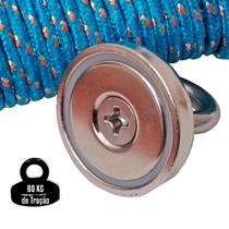 Imã De Neodímio Para Pesca Magnetica Até 80 Kilos De Tração Imã De Neodímio Para Pesca Magnetica Até 80 Kilos De Tração