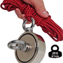 Imã De Neodímio Pesca Magnetica Até 200 Kg De Tração 2furos Imã De Neodímio Pesca Magnetica Até 200 Kg De Tração 2furos