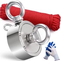 Ímã de pesca DIYMAG 340kg de força de tração com corda e luvas