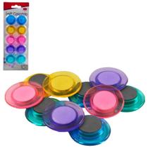 Imã de Plástico 10 Peças 3cm Redondo Color