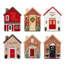 Imã Decorativo Casinha Natal Sortido 8cm Imã Decorativo Casinha Natal Sortido 8cm