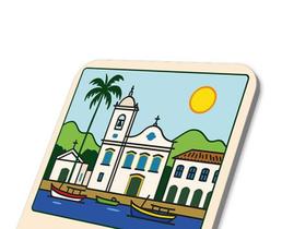 Imã Geladeira Do Brasil Litoral Paraty RJ 5x5cm De Metal Imã Geladeira Do Brasil Litoral Paraty RJ 5x5cm De Metal