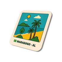 Imã Geladeira Maragogo- Alagoas Brasil 5x5cm De Metal