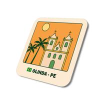 Imã Geladeira Olinda- Pernambuco Brasil 5x5cm De Metal