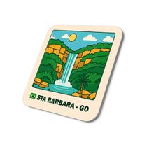 Imã Geladeira Santa Bárbara- Goiás Brasil 5x5cm De Metal