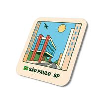 Imã Geladeira São Paulo- São Paulo Brasil 5x5cm De Metal