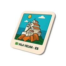 Imã Geladeira Vila Velha- Espírito Santo Brasil 5x5cm De Metal