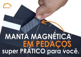 Ima Manta Magnética Imantada Adesivada Pedaços 2x5cm 100 pçs