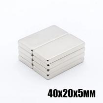Imã Neodímio 40x20x5 Mm 1 Peça Bloco