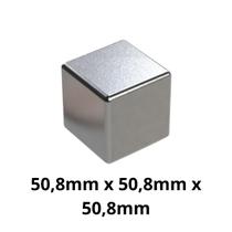 Imã Neodímio Bloco Magnético N35 50,8 x 50,8 x 50,8 mm Super Forte Potente - All Tech