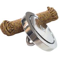 Ímã Neodímio Pesca Magnética até 600kg c/ Corda Super 120mm