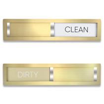 Ímã para lava-louças HYF DESIGN Clean Dirty Sign em aço inoxidável