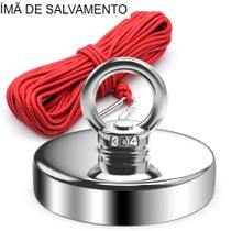 Ima Pesca magnética Até 61Kilos imã 42mm + Corda