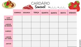 Ima Planner Geladeira Cardápio Dieta alimentar