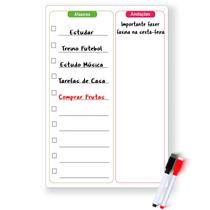 Imã Planner Planejamento Magnético de Geladeira Quadro Semanal 20x30cm e 30x40cm com 2 Canetas Imã Planner Planejamento Magnético de Geladeira Quadro Semanal 20x30cm e 30x40cm com 2 Canetas