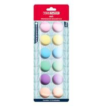 Imã Prendedor Magnético Multiuso Cores Pastéis 12 Unidades YIN'S PAPER