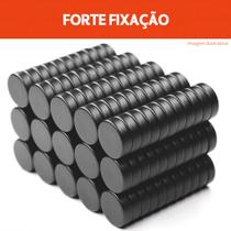 Ímã Redondo Preto 10MM Pacote com 100 Unidades